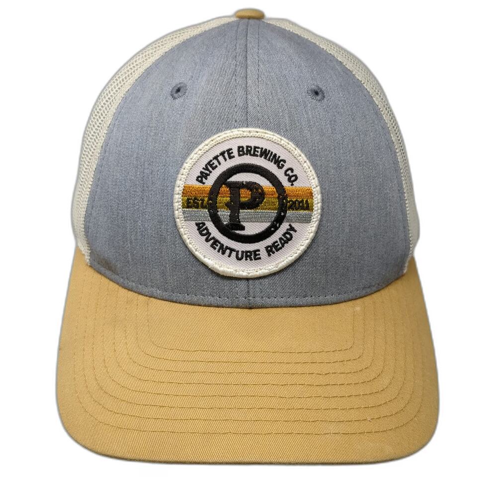 Richardson Trucker Hat Gray Yellow Payette Brewing Co Adventure Ready Snapback L